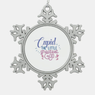 Couple Gift The Little Greatest God Snowflake Pewter Christmas Ornament