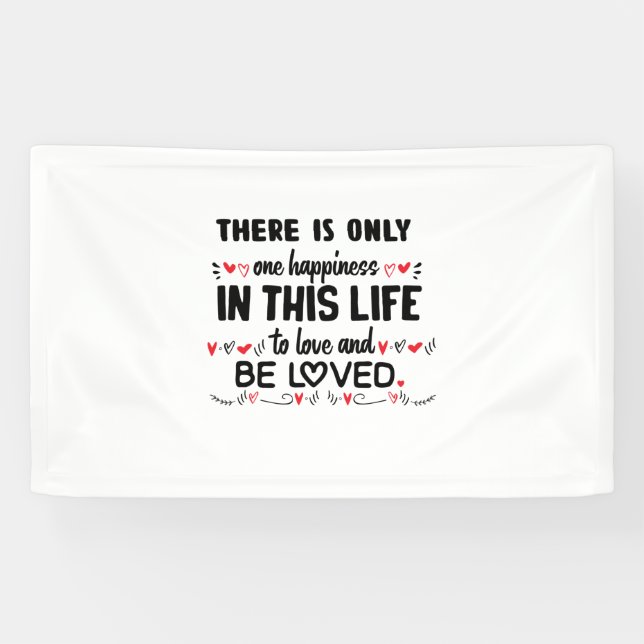 Couple Gift There Is Only One Happiness Banner (Horizontal)