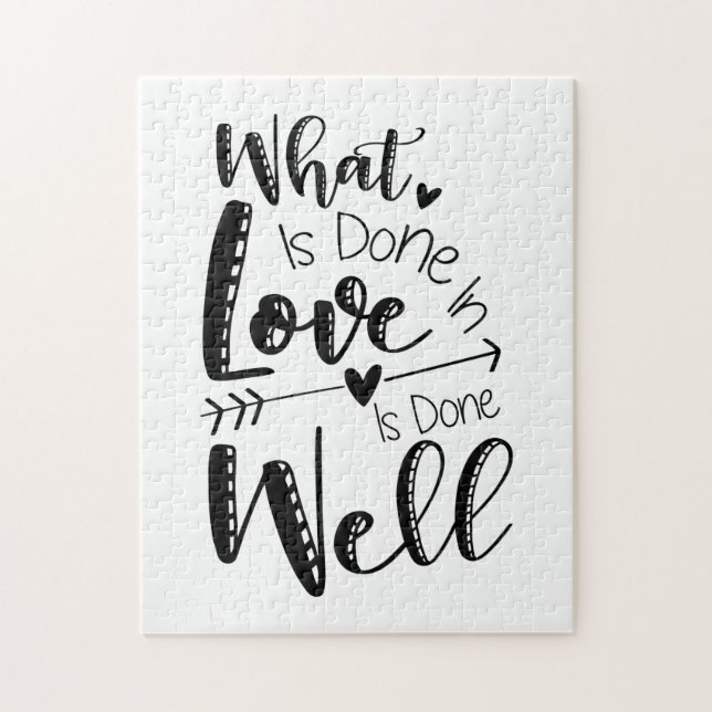 Couple Gift What Is Done In Love Jigsaw Puzzle (Vertical)