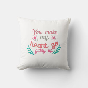 Couple Gift You Make My Heart Go Cushion