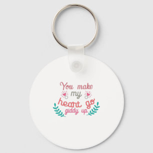 Couple Gift You Make My Heart Go Key Ring
