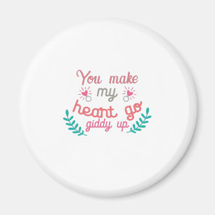 Couple Gift You Make My Heart Go Magnet
