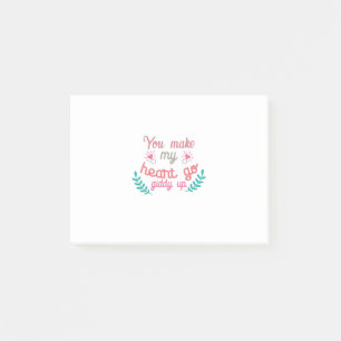 Couple Gift You Make My Heart Go Post-it Notes