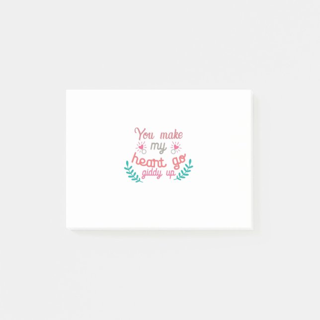 Couple Gift You Make My Heart Go Post-it Notes (Front)