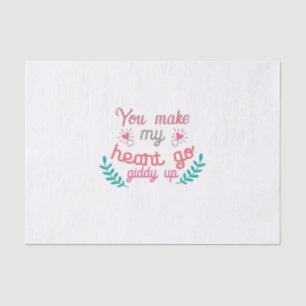 Couple Gift You Make My Heart Go Tissue Paper