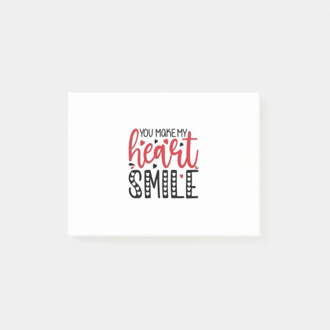 Couple Gift You Make My Heart Smile Post-it Notes (Front)