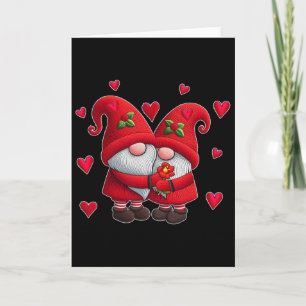 Couple Gnomes Valentine's Day Hearts Costume Gnome Card