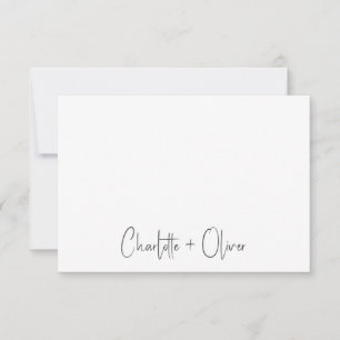 Couple Handwritten Names Wedding Monogram Card