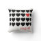 Couple Hearts Pattern Black Red Personalised Name