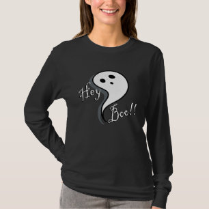 Couple  Hey Boo Ghost Halloween T-Shirt