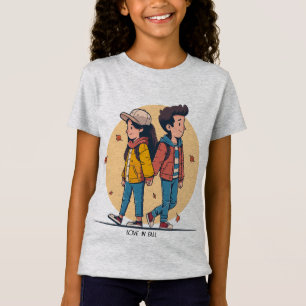 Couple holding hands walking together in fall T-Shirt