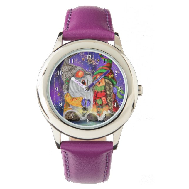 Couple Hugged Gnomes Singing Happy Christmas Song  Watch (Front)