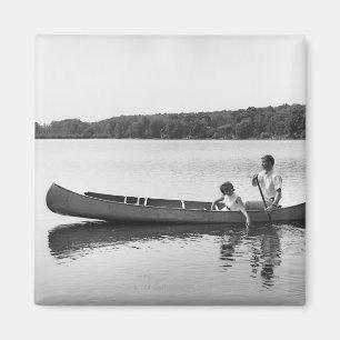 Couple in a Canoe Magnet
