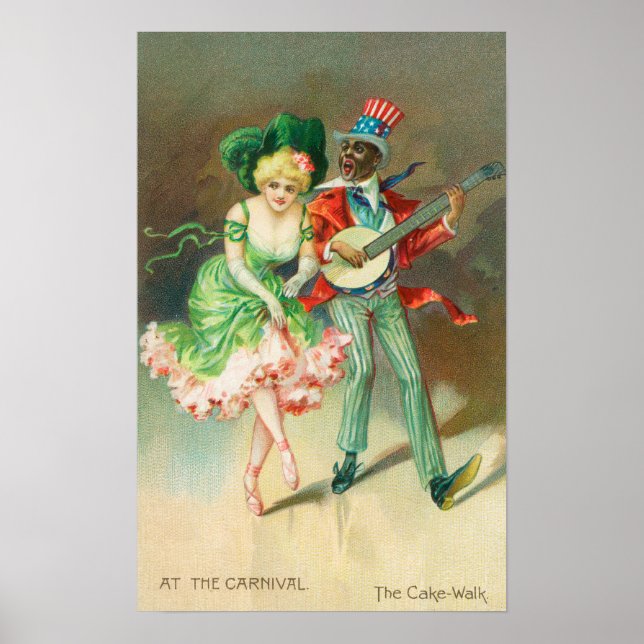 Couple in Costume Doing the Cake-Walk Poster (Front)