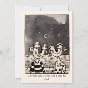 Couple In love hand drawn Valentine's Card