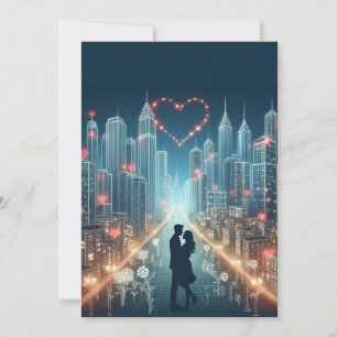 Couple In Love In The Midst Of A City
