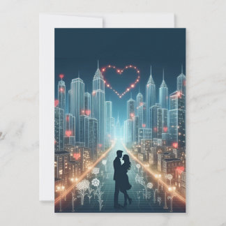 Couple In Love In The Midst Of A City