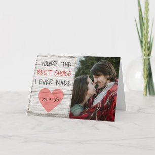 Couple in Love Photo Best Choice Anniversary Card