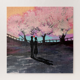 Couple in love square jigsaw puzzle