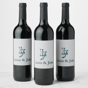 Couple Initials & Names Love Label Set