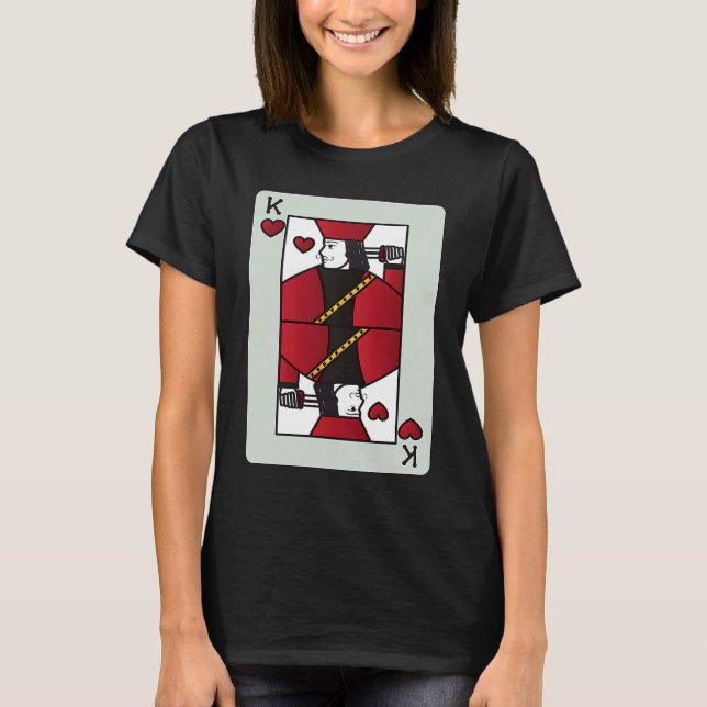Couple King of Heart Card Valentines  Pair T-Shirt (Front)