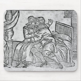 Couple Kissing, illustration 'Roxburghe Ballads' Mouse Pad