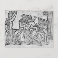 Couple Kissing, illustration 'Roxburghe Ballads'