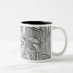 Couple Kissing, illustration 'Roxburghe Ballads' Two-Tone Coffee Mug