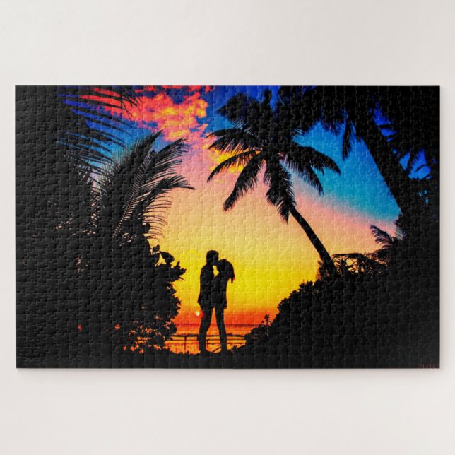 Couple Kissing Jigsaw Puzzle (Horizontal)