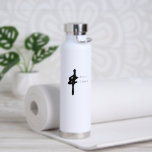 Couple Long Ampersand Custolm Water Bottle<br><div class="desc">Modern typographic couple ampersand custom water bottle. Long cang ampersand with personalised name fields. Black text on white background.</div>