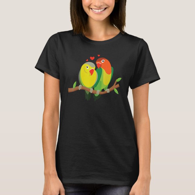 Couple Loving Birds   Cute Bird Animal   Graphic T-Shirt (Front)