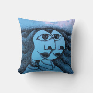 Couple, man and woman in profile cushion