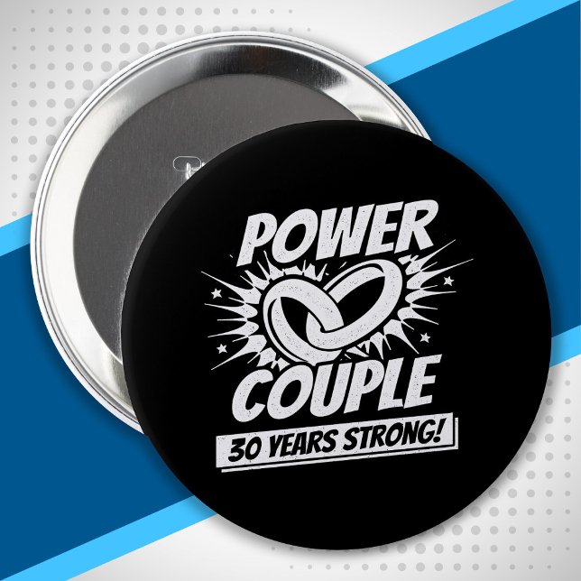 Couple Married 30 Years - 30th Wedding Anniversary 10 Cm Round Badge (Creator Uploaded)