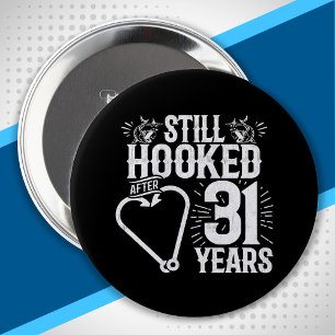 Couple Married 31 Years - 31st Wedding Anniversary 10 Cm Round Badge