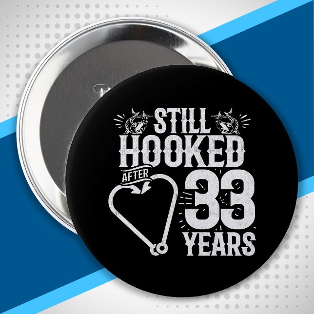 Couple Married 33 Years - 33rd Wedding Anniversary 10 Cm Round Badge (Creator Uploaded)