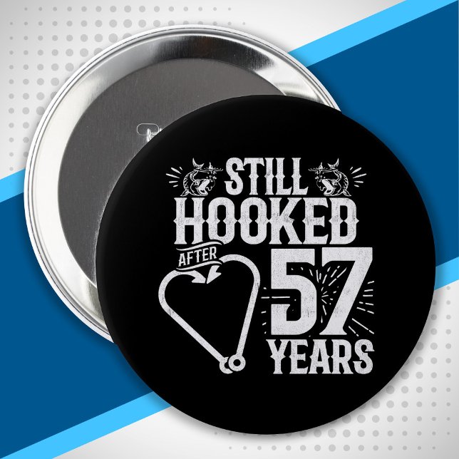 Couple Married 57 Years - 57th Wedding Anniversary 10 Cm Round Badge (Creator Uploaded)