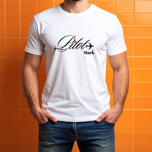 Couple Matching Co-Pilot & Airplane Simple Custom T-Shirt