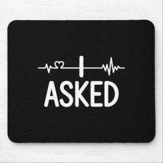 Couple matching engagement party i asked premium  mouse pad