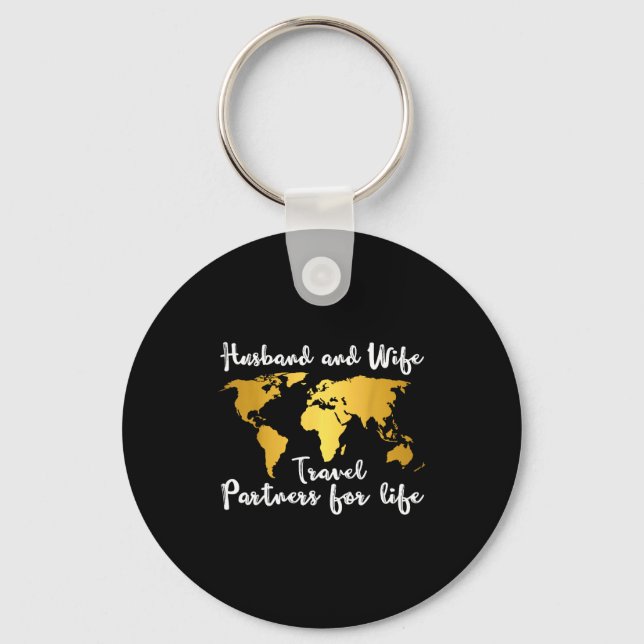 Couple Matching Husband And Wife Travel Partners F Key Ring (Front)