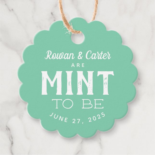 Couple Mint to Be Wedding Favour Tag (Front)