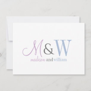Couple Monogram Minimalist  Script & Serif Card