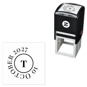 Couple Monogram Modern Custom Editable Self-inking Stamp