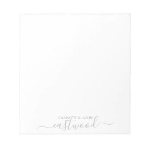 Couple Name Wedding Monogram Notepad