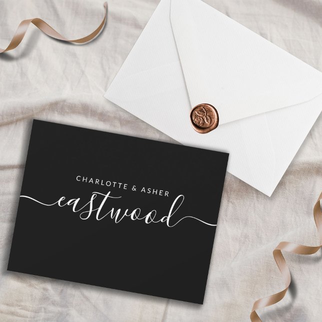 Couple Name White On Black Card (Creator Uploaded)