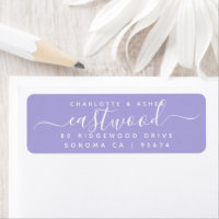 Couple Name White On Lavender
