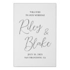 Couple Names EDITABLE COLOR Welcome Sign Canvas