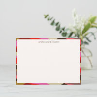 Couple Names Geometric Pink Gold Modern Border