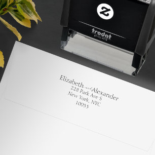 Couple Names   Return Address Wedding Rubber Stamp