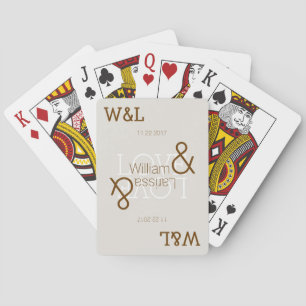 couple names, romantic celebration, wedding playing cards