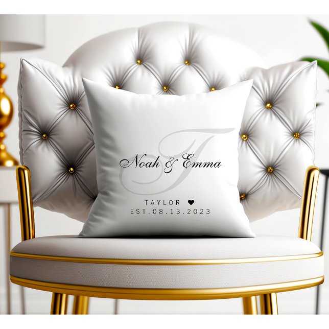 Couple Names Script Wedding Cushion (Creator Uploaded)